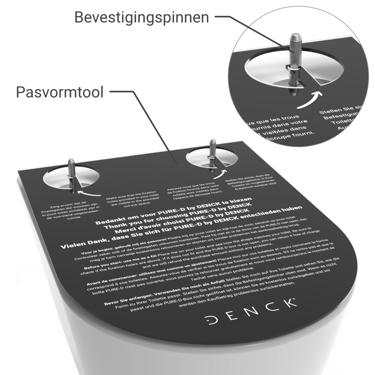 Installation of PURE-D toilet seat step 3